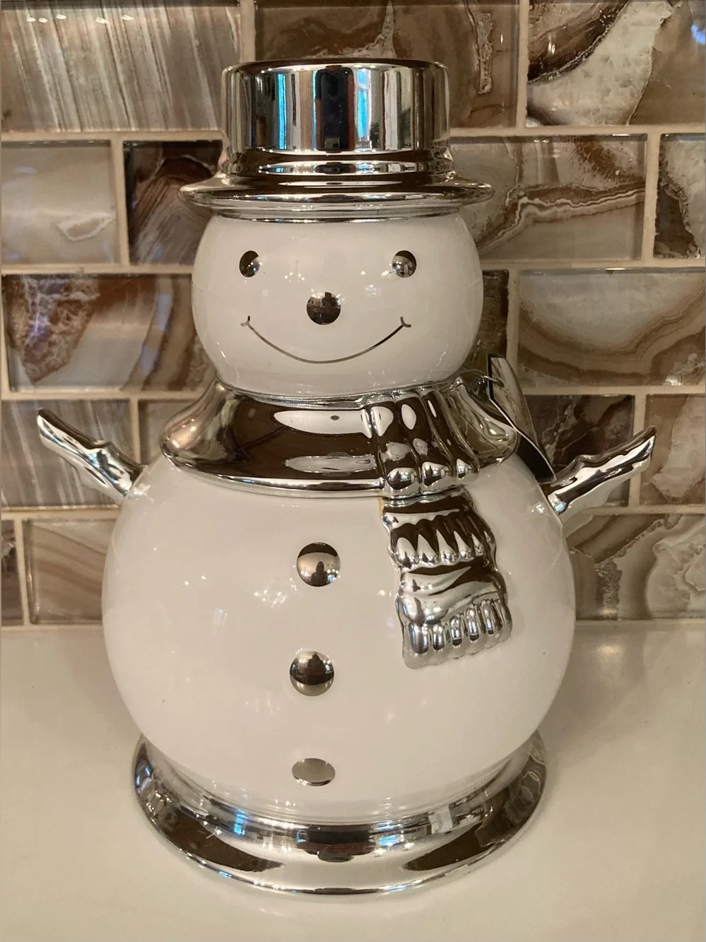 NWT Bath & Body Works 2008 Slatkin Snowman Candle